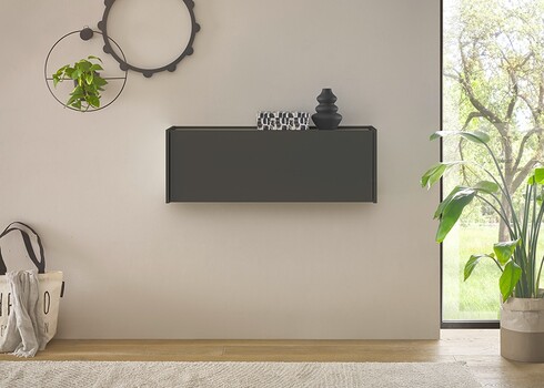 Sekretärkapp CITY antratsiit / tamm, 100x30xH35 cm