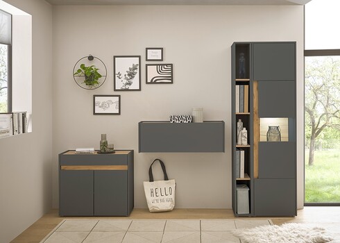 Riiul CITY antratsiit / tamm, 20x40xH200 cm