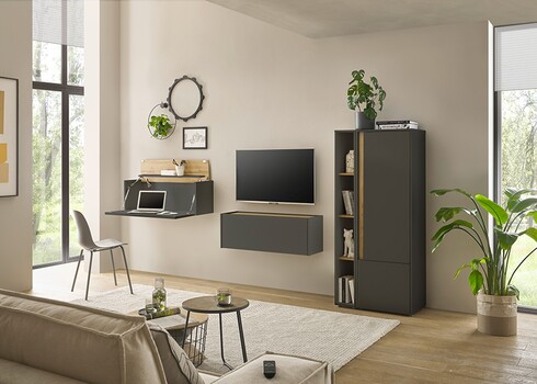 Riiul CITY antratsiit / tamm, 20x40xH157 cm