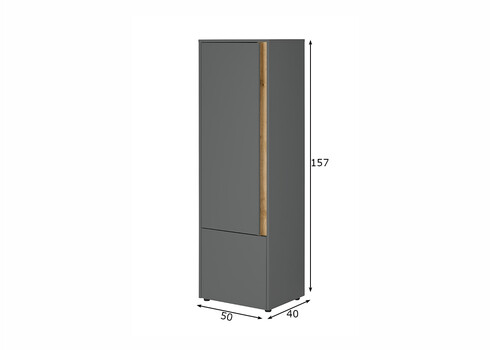Kapp CITY antratsiit / tamm, 50x40xH157 cm