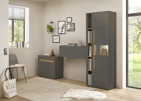 Seinakapp CITY antratsiit / tamm, 100x30xH35 cm