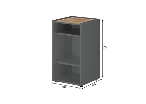 Riiul CITY antratsiit / tamm, 40x40xH70 cm