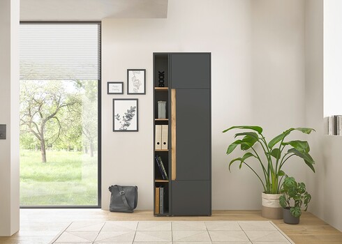 Kontorikapp CITY antratsiit / tamm, 70x40xH200 cm