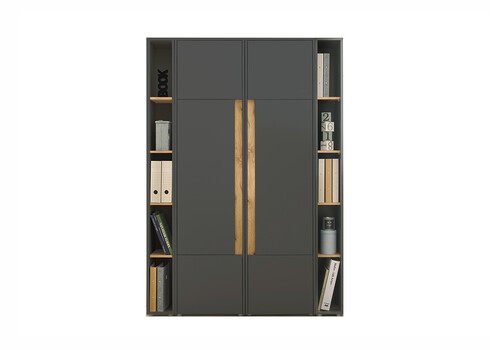 Kontorikapp CITY antratsiit / tamm, 140x40xH200 cm