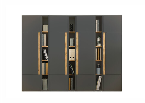 Kontorikapp CITY antratsiit / tamm, 260x40xH200 cm