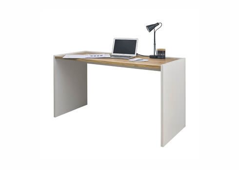 Kirjutuslaud CITY valge / tamm, 143x62xH76 cm