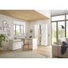 Kirjutuslaud CITY valge / tamm, 143x62xH76 cm