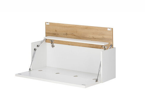 Sekretärkapp CITY valge / tamm, 100x30xH35 cm