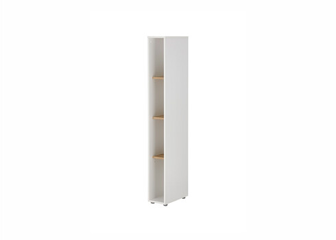 Riiul CITY valge / tamm, 20x40xH157 cm