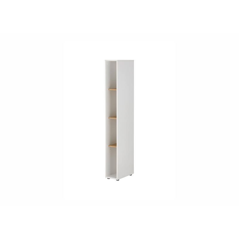 Riiul CITY valge / tamm, 20x40xH157 cm