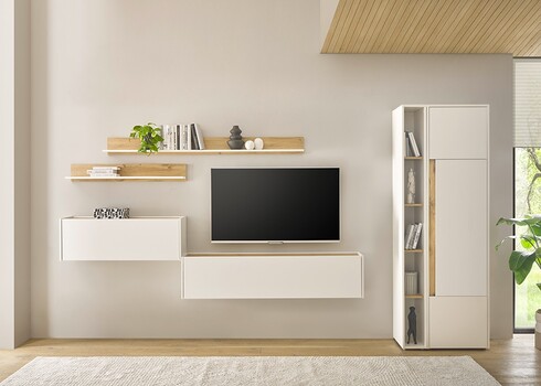 Kapp CITY valge / tamm, 50x40xH200 cm