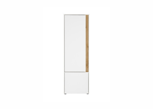Kapp CITY valge / tamm, 50x40xH157 cm