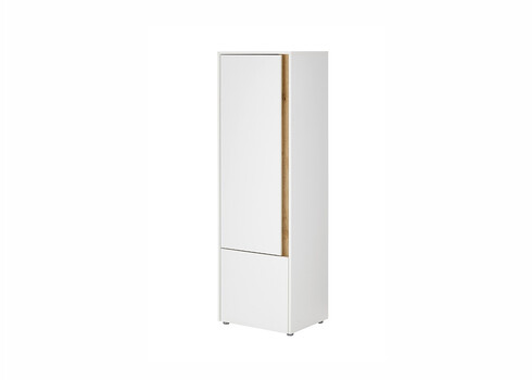 Kapp CITY valge / tamm, 50x40xH157 cm