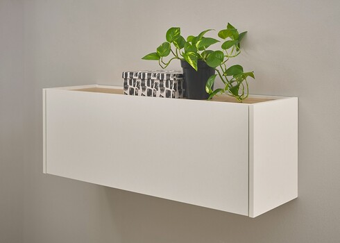 Seinakapp CITY valge/ tamm, 100x30xH35 cm