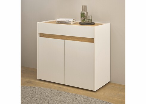 Kummut CITY valge / tamm, 80x40xH70 cm