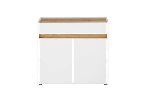 Kummut CITY valge / tamm, 80x40xH70 cm