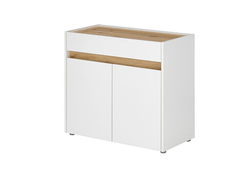 Kummut CITY valge / tamm, 80x40xH70 cm