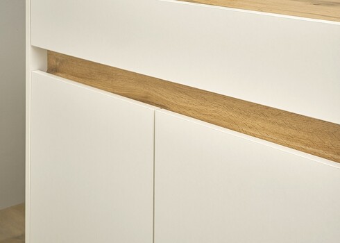 Kummut CITY valge / tamm, 80x40xH70 cm