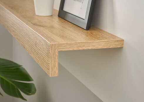 Seinariiul CITY valge / tamm, 140x17xH40 cm