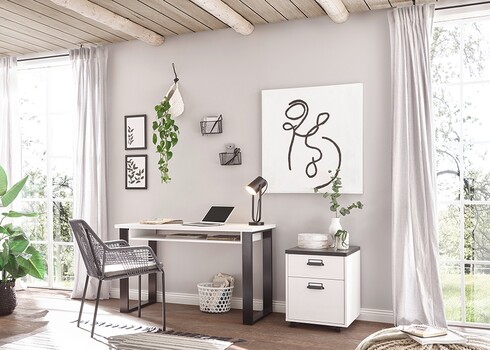 Sahtliboks SHERWOOD valge mänd / hall, 47x51xH60 cm