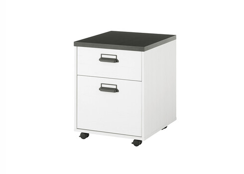 Sahtliboks SHERWOOD valge mänd / hall, 47x51xH60 cm