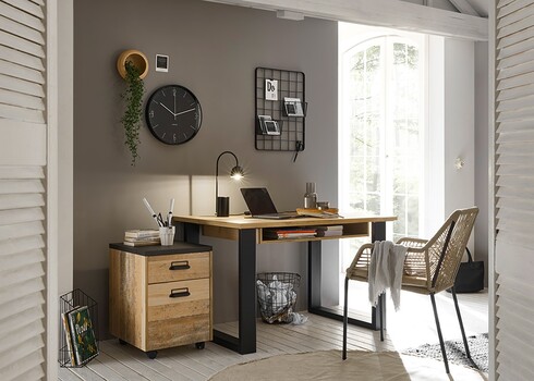 Sahtliboks SHERWOOD pruun / hall, 47x51xH60 cm