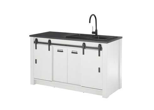 Köögikapp SHERWOOD valge mänd / hall, 161x64xH93 cm