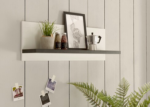 Köögiriiul SHERWOOD valge mänd / hall, 90x22xH30 cm