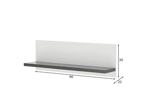 Köögiriiul SHERWOOD valge mänd / hall, 90x22xH30 cm