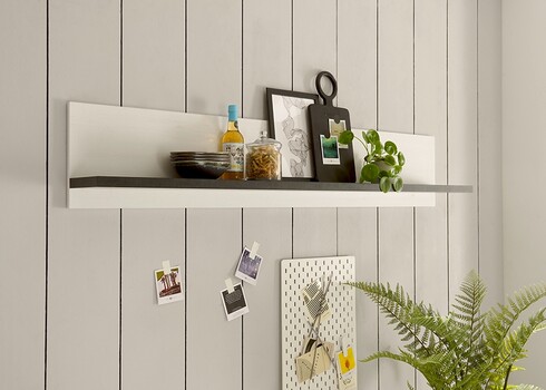 Köögiriiul SHERWOOD valge mänd / hall, 160x22xH30 cm