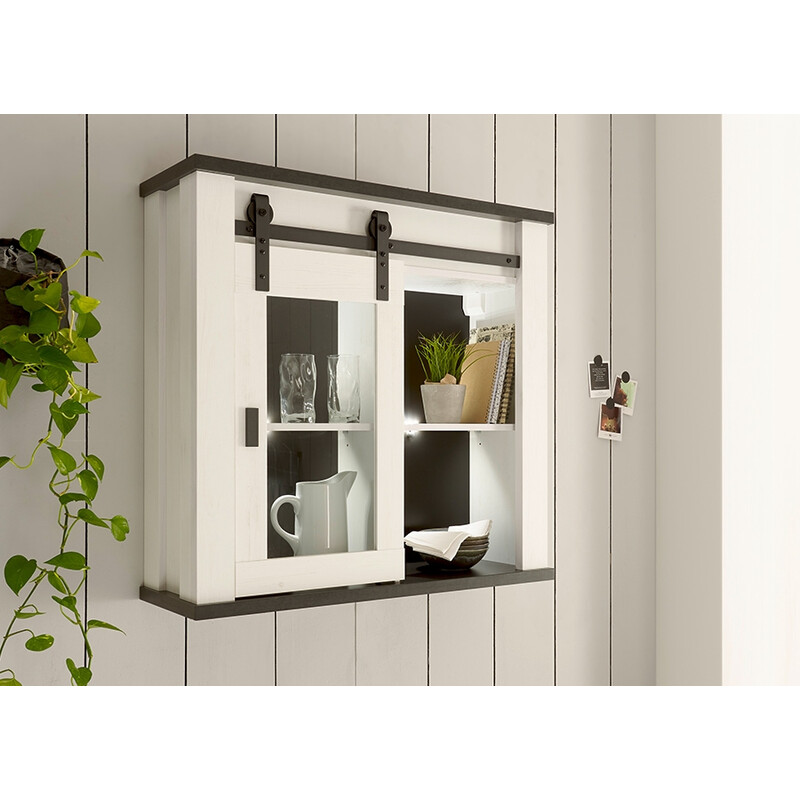 Köögikapp SHERWOOD valge mänd / hall, 93x31xH90 cm