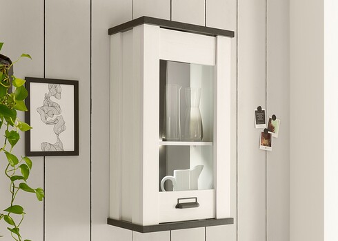 Köögikapp SHERWOOD valge mänd / hall, 50x31xH90 cm