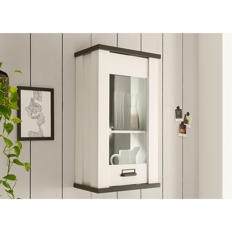 Köögikapp SHERWOOD valge mänd / hall, 50x31xH90 cm