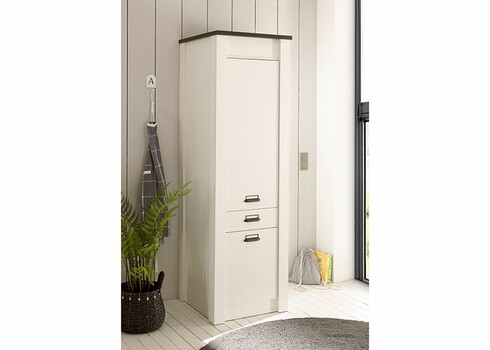 Köögikapp SHERWOOD valge mänd / hall, 62x64xH201 cm