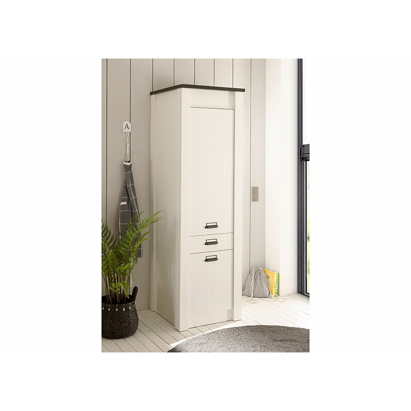 Köögikapp SHERWOOD valge mänd / hall, 62x64xH201 cm