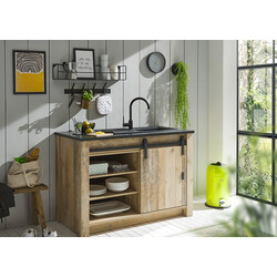 Köögikapp SHERWOOD pruun / hall, 133x64xH93 cm