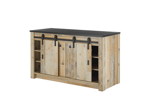 Köögikapp SHERWOOD pruun / hall, 161x64xH93 cm