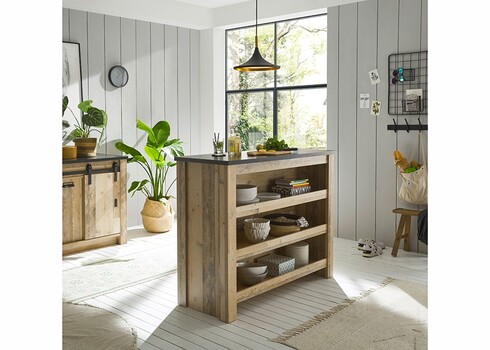 Köögikapp SHERWOOD pruun / hall, 130x52xH106 cm