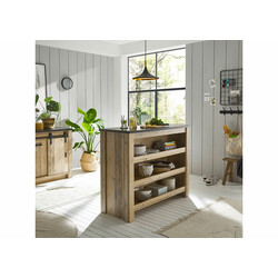 Köögikapp SHERWOOD pruun / hall, 130x52xH106 cm