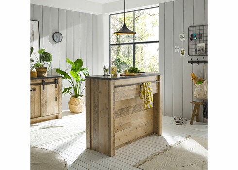 Köögikapp SHERWOOD pruun / hall, 130x52xH106 cm