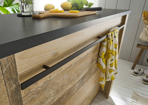 Köögikapp SHERWOOD pruun / hall, 130x52xH106 cm