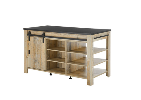 Köögisaar SHERWOOD pruun / hall, 162x77xH93 cm