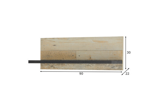 Köögiriiul SHERWOOD pruun / hall, 90x22xH30 cm