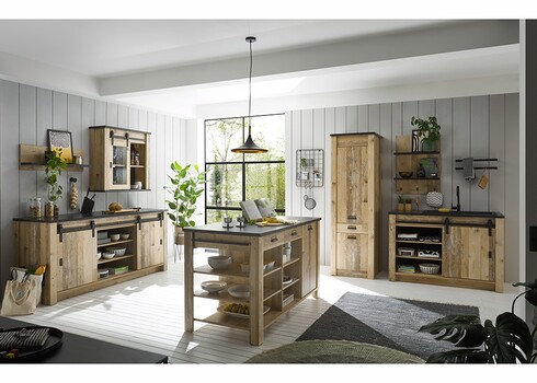 Köögiriiul SHERWOOD pruun / hall, 90x22xH30 cm