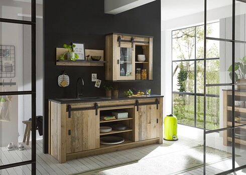 Köögiriiul SHERWOOD pruun / hall, 90x22xH30 cm