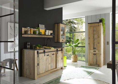 Köögiriiul SHERWOOD pruun / hall, 160x22xH30 cm