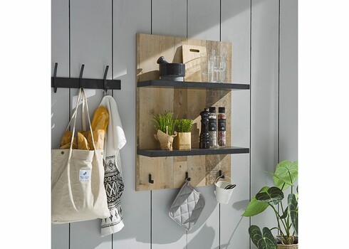 Köögiriiul SHERWOOD pruun / hall, 60x22xH85 cm