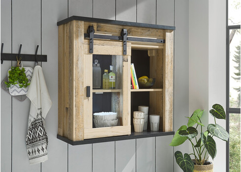 Köögikapp SHERWOOD pruun / hall, 93x31xH90 cm