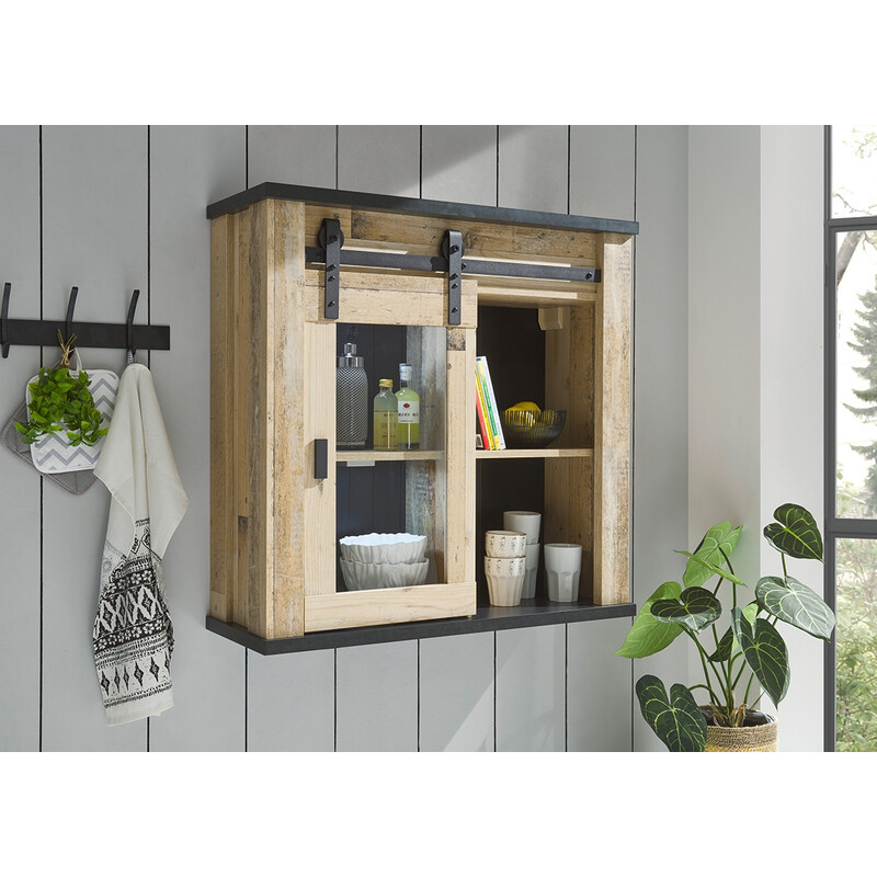 Köögikapp SHERWOOD pruun / hall, 93x31xH90 cm