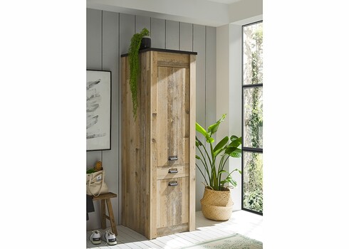 Köögikapp SHERWOOD pruun / hall, 62x64xH201 cm